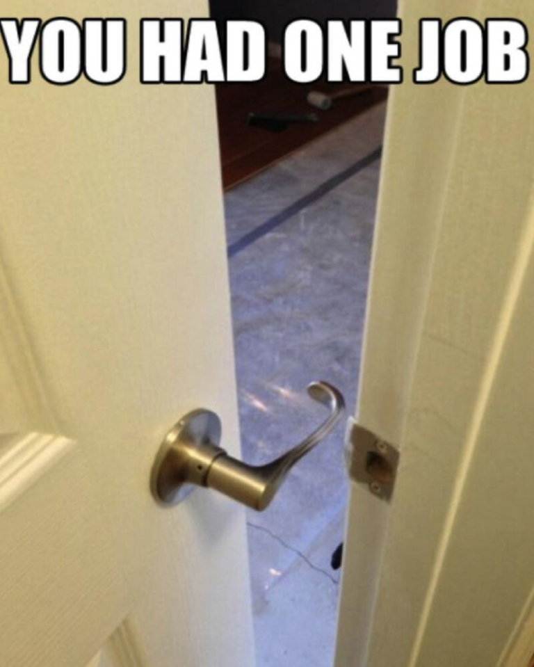 Construction door failure